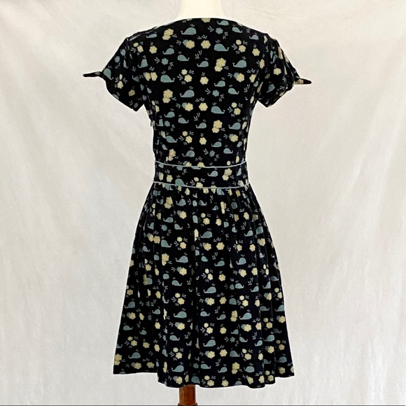 Anthropologie Yumi Whale Pattern Fit - Flare Dress - Picture 8 of 12